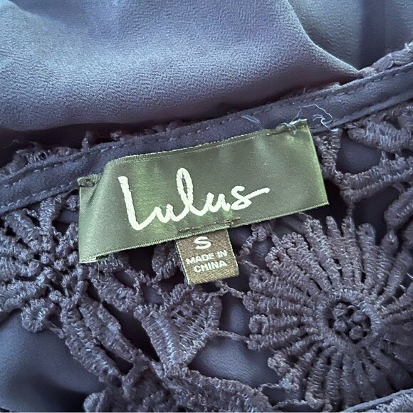 LULU'S THE GREATEST NAVY BLUE LACE MAXI DRESS WITH OPEN BACK SIZE SMALL - Picture 8 of 10